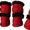 Edge Collections - Small - Red & Black - Duggz Shearling Pet Shoes - 1 Piece